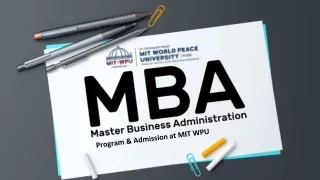 MBA Admission & MBA Program at MIT WPU