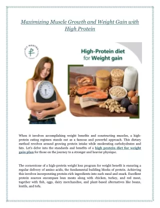Maximizing Muscle Growth and Weight Gain with High Protein