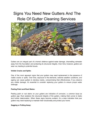 Gutter Cleaning Indented Head