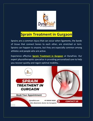 Sprain Treatment in Gurgaon