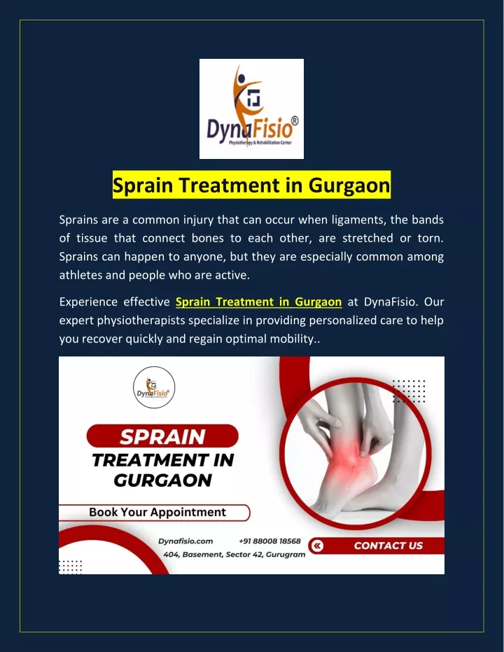 sprain treatment in gurgaon