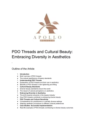 PDO Threads and Cultural Beauty_ Embracing Diversity in Aesthetics