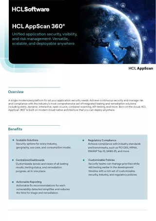 hcl appscan 360 unified application security