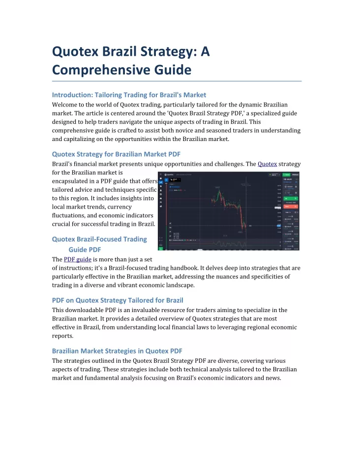 quotex brazil strategy a comprehensive guide