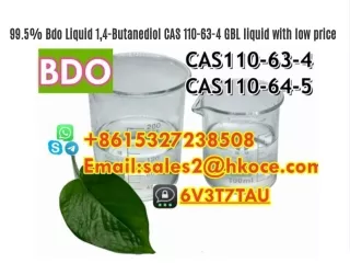 99.5% Bdo Liquid 1,4-Butanediol CAS 110-63-4 GBL liquid with low price
