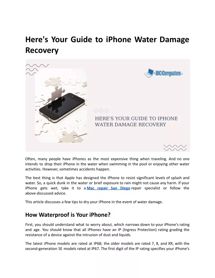 here s your guide to iphone water damage recovery