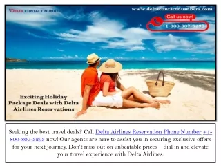 seeking the best travel deals call delta airlines