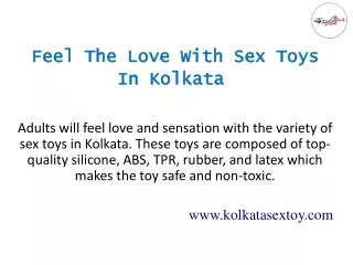 Feel The Love With Sex Toys In Kolkata