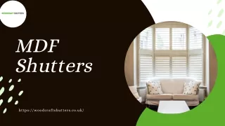 Modern Elegance: Transform Your Space with MDF Shutters from Woodcraft Shutters