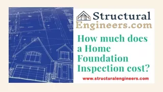 How much does a Home Foundation Inspection cost