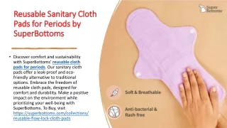 Reusable Sanitary Cloth Pads for Periods