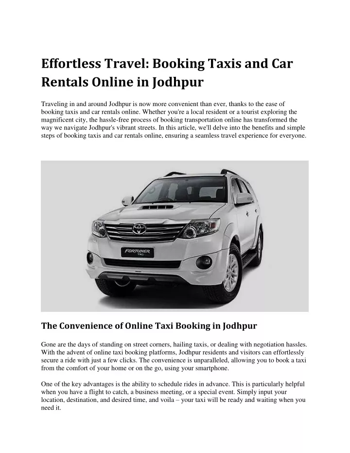 effortless travel booking taxis and car rentals