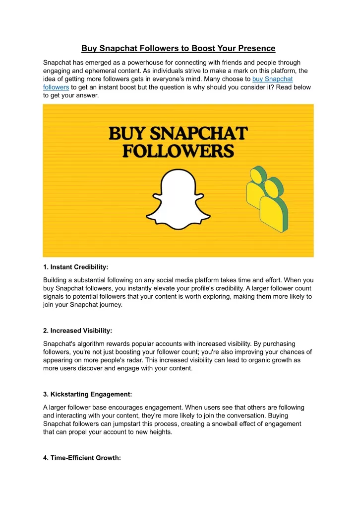 buy snapchat followers to boost your presence