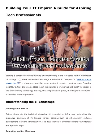 building your it empire a guide for aspiring