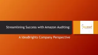 Streamlining Success with Amazon Auditing : A IdeaBrights Company Perspective