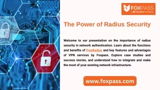 The Power of Radius Security