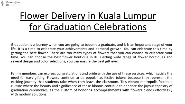 flower delivery in kuala lumpur for graduation celebrations