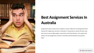 best assignment services in australia
