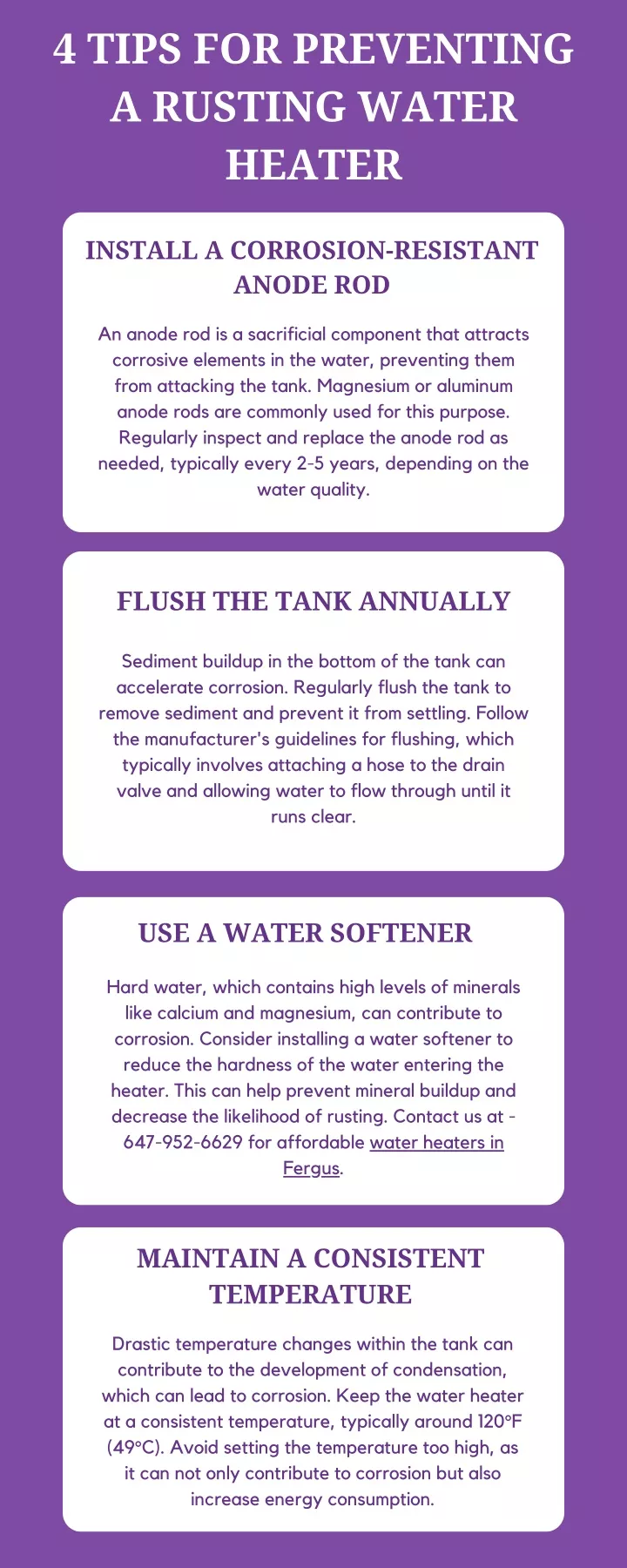 4 tips for preventing a rusting water heater