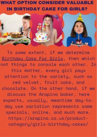 What Option Consider Valuable in Birthday Cake For Girls