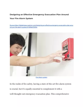 Designing an Effective Emergency Evacuation Plan Around Your Fire Alarm System