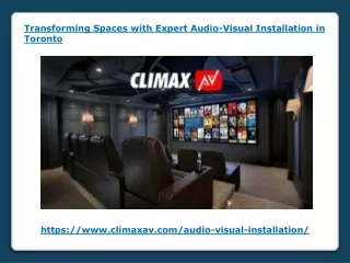 Transforming Spaces with Expert Audio-Visual Installation in Toronto