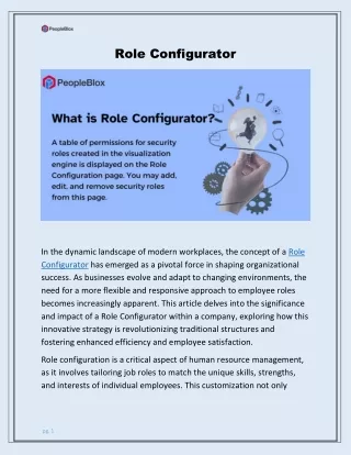 Role Configurator