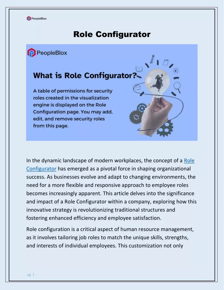 role configurator