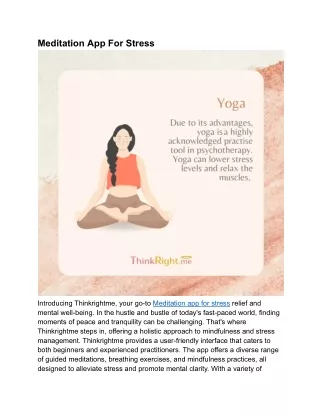 meditation app for stress