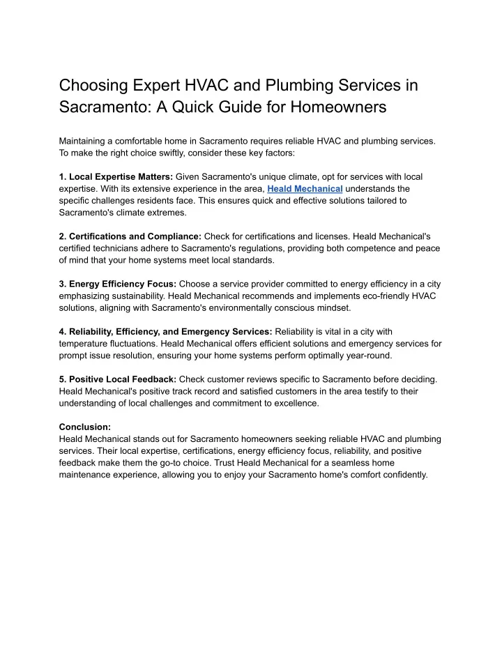 choosing expert hvac and plumbing services