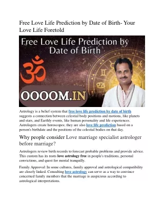 Free Love Life Prediction by Date of Birth- Your Love Life Foretold (1)