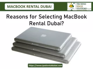 Reasons for Selecting MacBook Rental Dubai