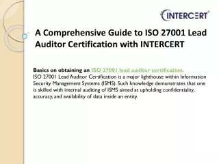 a comprehensive guide to iso 27001 lead auditor