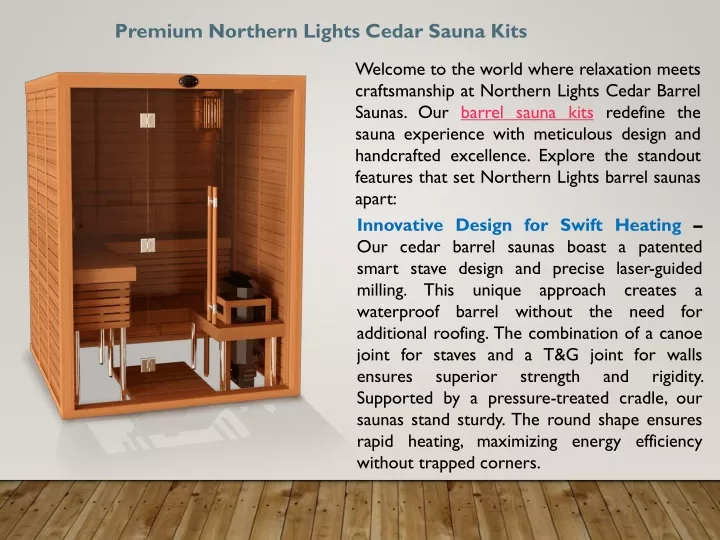 premium northern lights cedar sauna kits