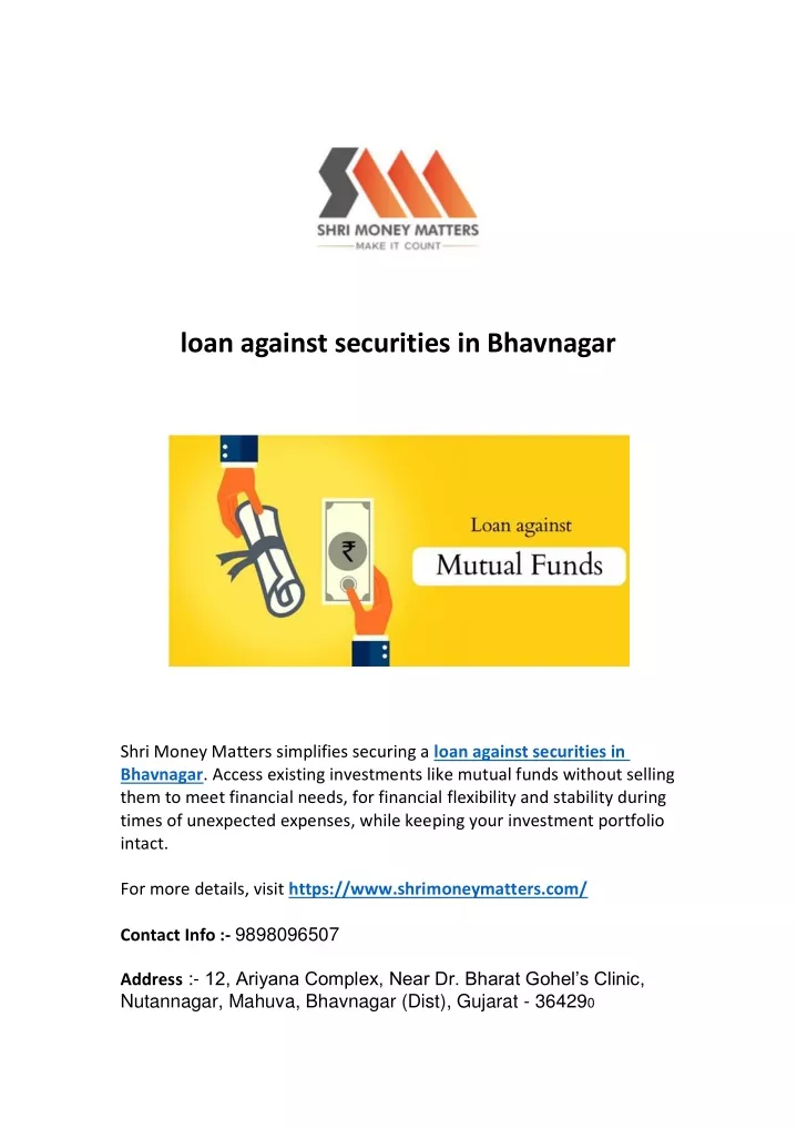 loan against securities in bhavnagar