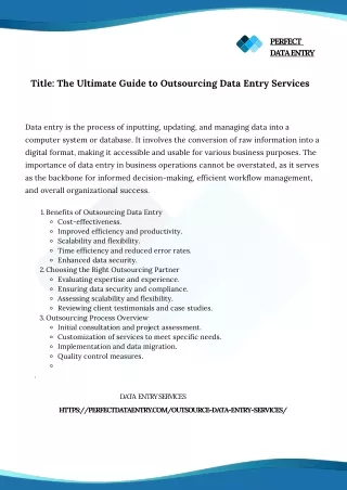 outsourcing data entry pdf