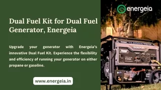 Dual Fuel Kit for Dual Fuel Generator|Energeia