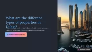 What Are The Different Types of Properties in Dubai
