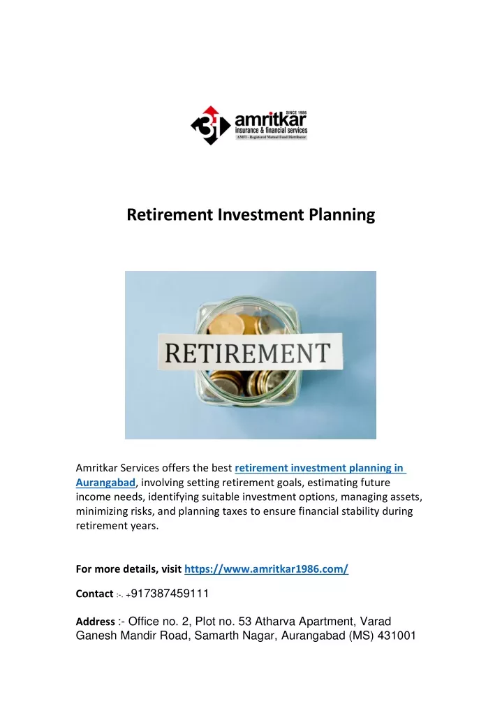 retirement investment planning