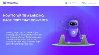 how to write a landing page copy that converts