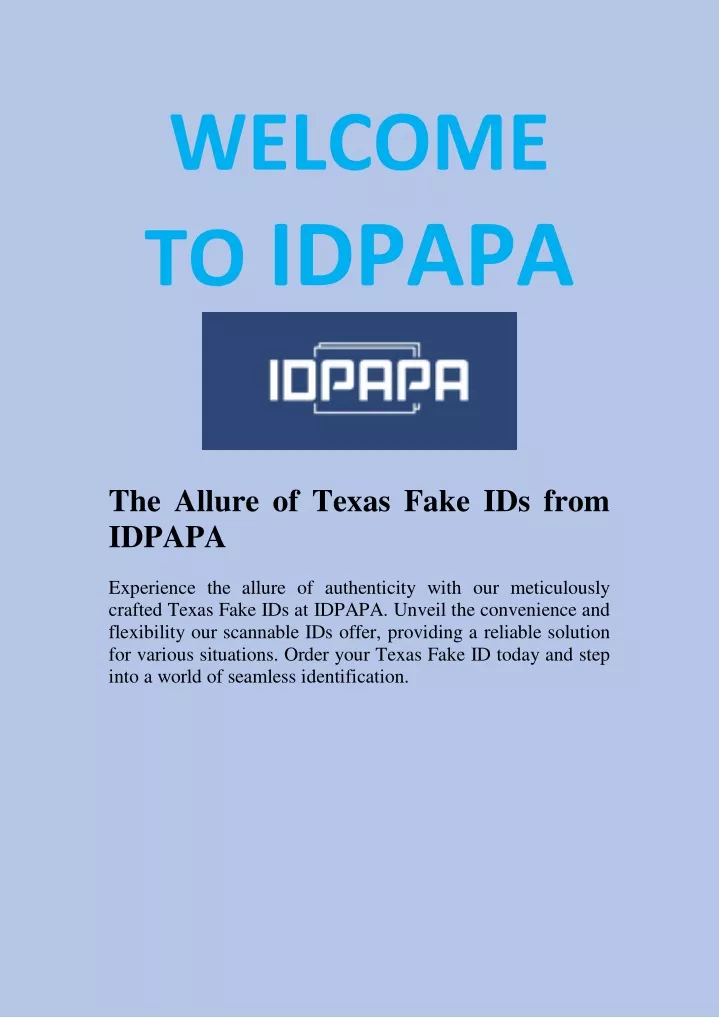 welcome to idpapa