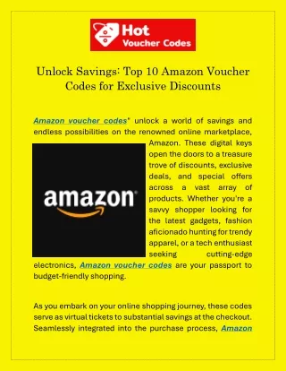 Unlock Savings Top 10 Amazon Voucher Codes for Exclusive Discounts