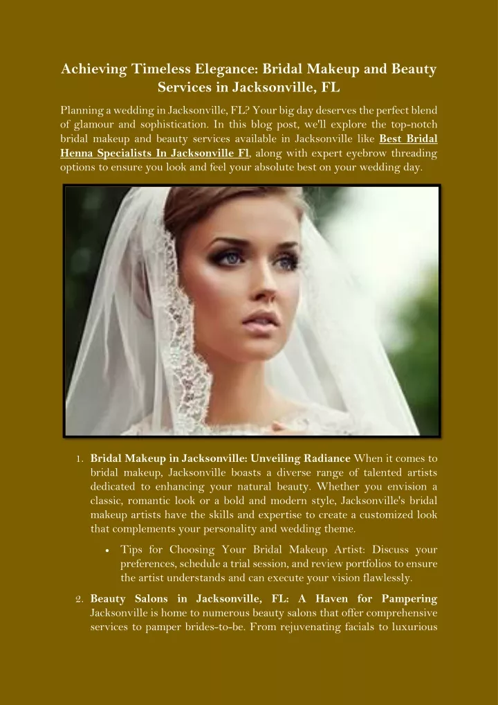 PPT - Achieving Timeless Elegance Bridal Makeup and Beauty Services in 