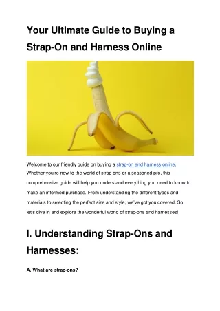Strap-On and Harness Online