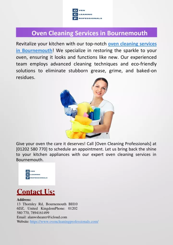 oven cleaning services in bournemouth