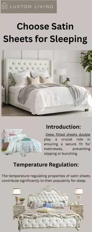 choose satin sheets for sleeping