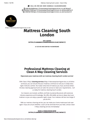 Rejuvenate Your Sleep Haven with Professional Mattress Cleaning