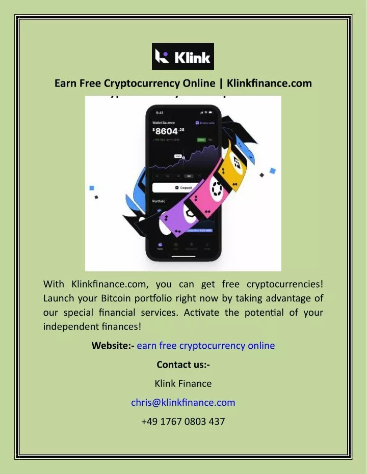 earn free cryptocurrency online klinkfinance com