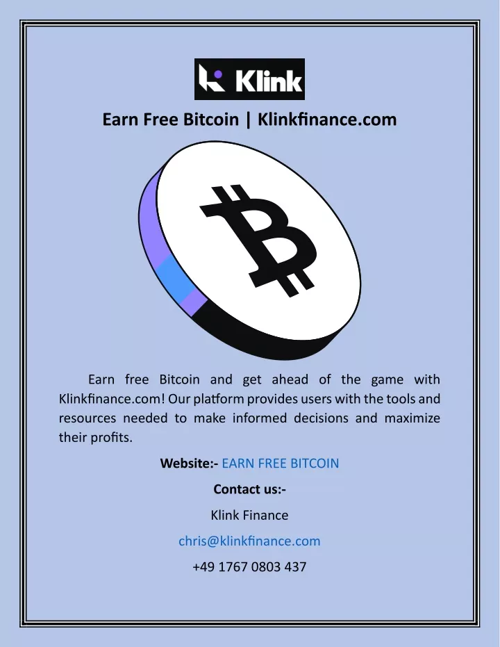 earn free bitcoin klinkfinance com