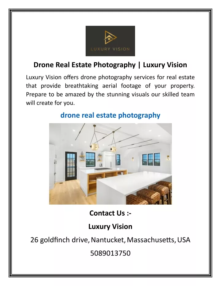 drone real estate photography luxury vision